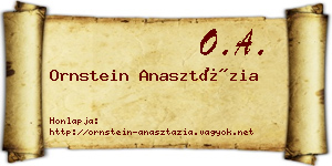 Ornstein Anasztázia névjegykártya